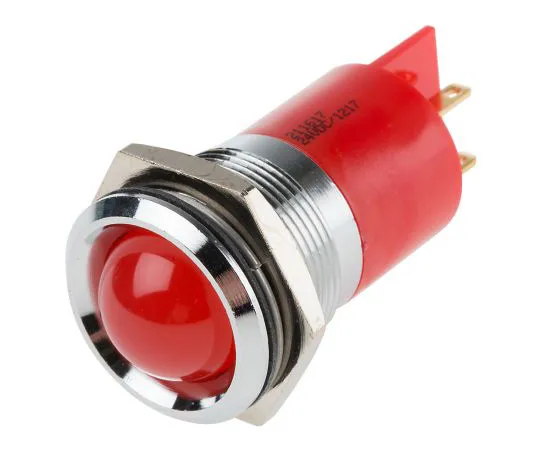 63-6587-60 RS PRO Red Indicator, 24 V ac/dc, 22mm Mounting Hole Size, Solder Tab Termination 211-617
