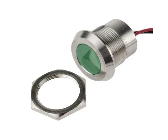 63-6882-80 RS PRO Green Indicator, 12 V dc, 22mm Mounting Hole Size, Lead Wires Termination, IP67 123-2427