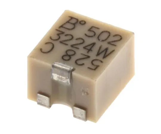 63-7351-27 5kΩ SMD Trimmer Potentiometer 0.25W Top Adjust Bourns 3224 Series 3224W-1-502E