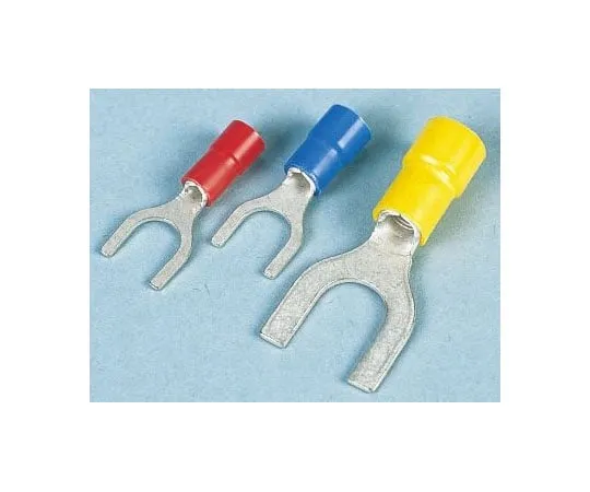63-7334-44 JST FVWS2 Series Insulated Crimp Spade Connector, 1mm² to 2.6mm², 16AWG to 14AWG, M3.5 (#5 to #6) Stud Size Vinyl, Blue FVWS2-S3A