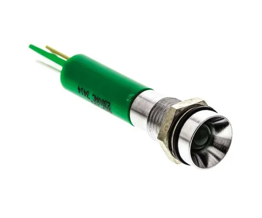 63-6582-43 RS PRO Green Indicator, 230 V ac, 8mm Mounting Hole Size, Tab Termination 205-195