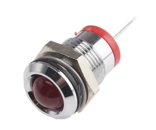 63-6585-92 RS PRO Red Indicator, 2 V dc, 14mm Mounting Hole Size, Lead Pins Termination 209-579