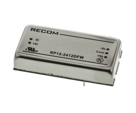 63-7349-94 Recom RP15 FW 15W Isolated DC-DC Converter Through Hole, Voltage in 9 → 36 V dc, Voltage out ±12V dc RP15-2412DFW