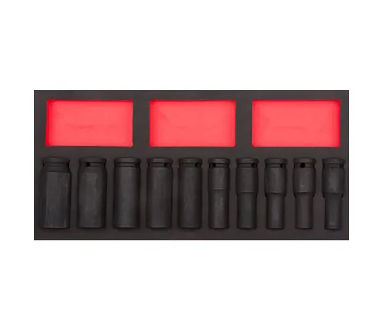 63-6978-80 RS Pro 10 → 24mm, 1/2 in Drive Impact Socket Set Square, 78 mm length 125-3056