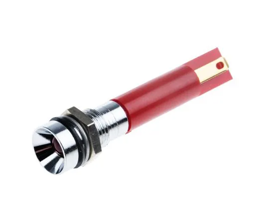 63-6582-68 RS PRO Red Indicator, 12 V, 8mm Mounting Hole Size, Solder Tab Termination, IP67 205-628