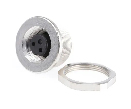 63-7019-10 Binder 712 Series M9 Panel Mount Connector, 2 contacts Socket 09-0404-00-02