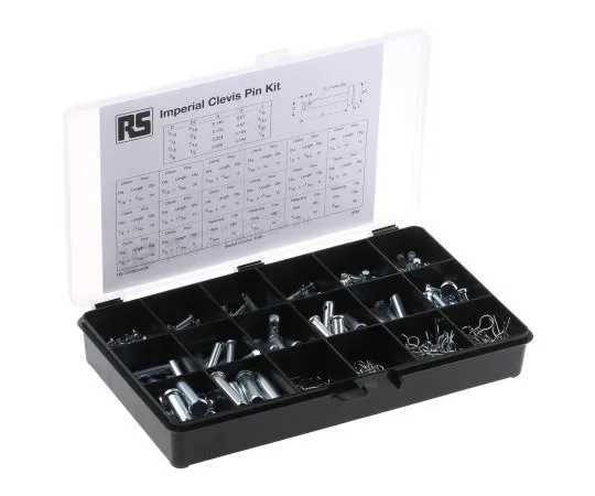 63-6611-97 352 piece Bright Zinc Plated Steel Imperial Clevis Pin Kit 279-492