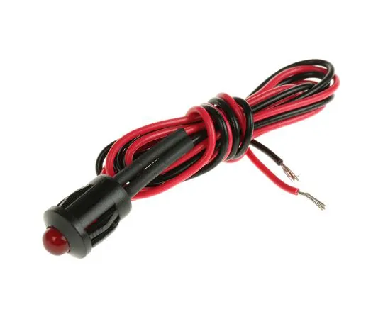 63-6583-30 RS PRO Red Indicator, 12 V dc, 8mm Mounting Hole Size, Lead Wires Termination 206-457