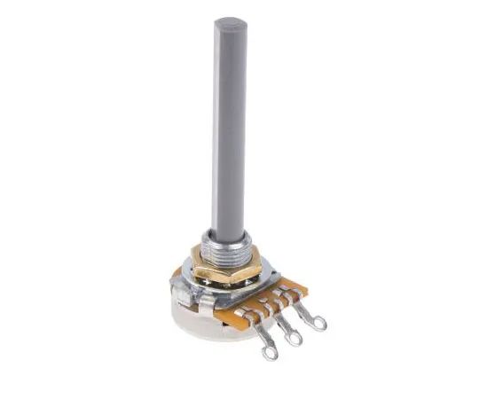 63-7355-21 TE Connectivity 1 Gang Rotary Carbon Potentiometer with a 6.35 mm Dia. Shaft, 470kΩ, ±20%, 0.2W, Logarithmic 1624163-2 1624163-2