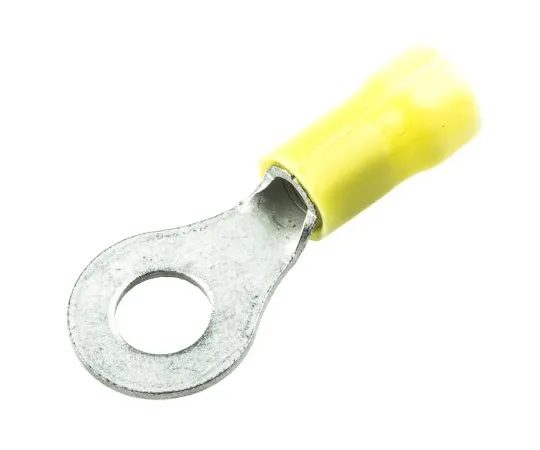 63-6735-64 Insulated Round Crimp Terminal Plastic Grip Inner Diameter: 6.73 mm Stud Diameter: M6 Yellow 12 AWG 34855