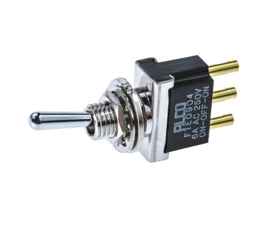 63-6618-09 Toggle Switch On-Off-On SPDT Panel Mount 4A @ 30 V dc FTE0904