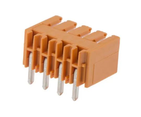 63-7351-08 Weidmüller OMNIMATE SL, 4 Way, 1 Row, Right Angle PCB Header SL 3.50/04/90G 3.2SN ORBX - 1605090000