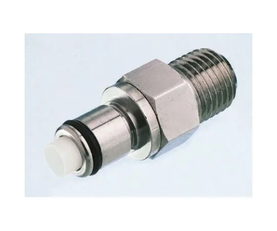63-7324-79 Straight Hose Coupling R 1/8in Coupling Insert - Valved, Thread Mount, 1/8 in Male, Brass MCD2402BSPT