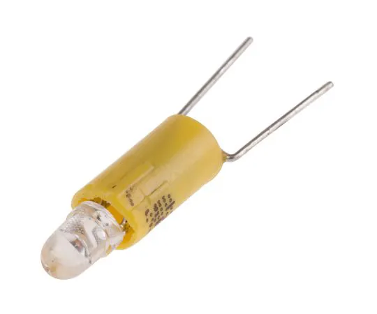 63-6586-98 LED Reflector Bulb, bi-pin, Yellow, Single Chip, 3 mm Lamp, 4.25mm dia., 24V ac/dc 210-838