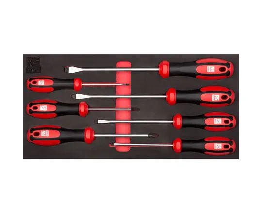 63-6978-82 RS Pro Standard Pozidriv, Slotted Screwdriver Set 7 Piece 125-3058