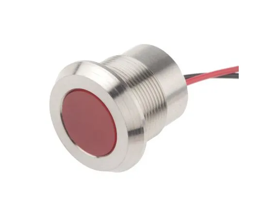 63-6882-76 RS PRO Red Indicator, 12 V dc, 22mm Mounting Hole Size, Lead Wires Termination, IP67 123-2423