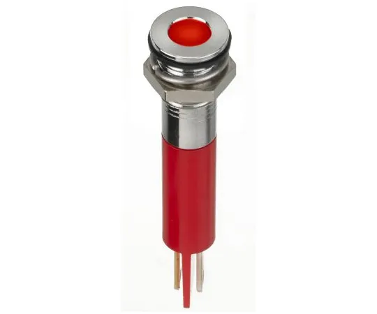 63-7039-61 RS PRO Red Indicator, 2 V dc, 8mm Mounting Hole Size, Faston, Solder Lug Termination, IP67 134-5534