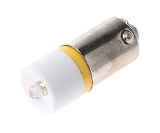63-6585-30 LED Reflector Bulb, BA9s, Yellow, Single Chip, 10mm dia., 24V ac/dc 208-661