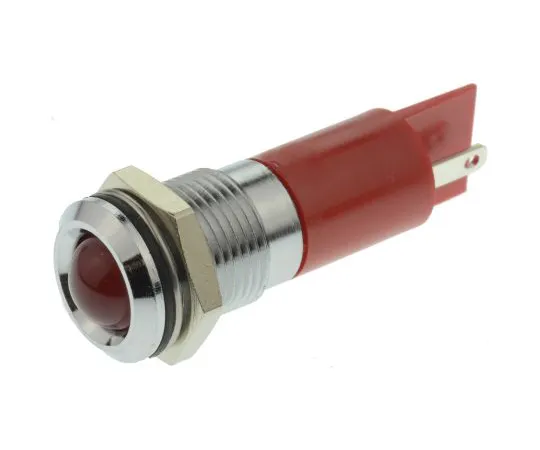 63-6581-76 RS PRO Red Indicator, 24 V ac/dc, 14mm Mounting Hole Size, Tab Termination, IP67 204-293