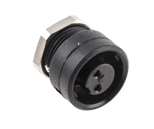 63-7018-76 Binder 710 Series Subminiature Panel Mount Connector, 2 contacts Socket 09-0974-00-02