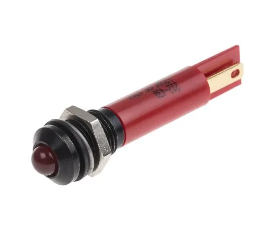 63-6588-19 RS PRO Red Indicator, 12 V, 8mm Mounting Hole Size, Solder Tab Termination, IP67 212-430