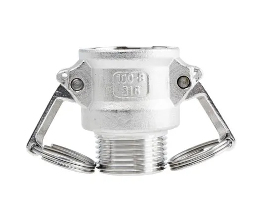 63-6616-56 Straight Male Hose Coupling 1in Part B Cam & Groove Coupler, 1 in BSPT Male, Stainless Steel 307-184