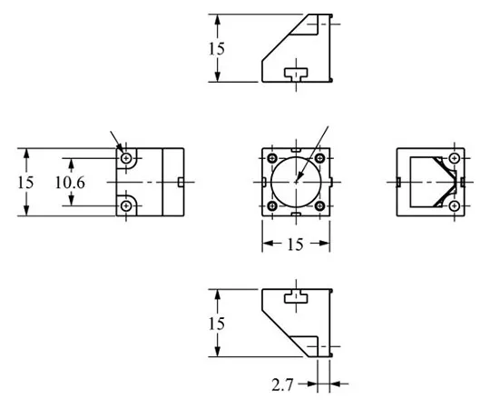 62-4721-93 Smart sensor (laser type) side view attachment ZX-XF22