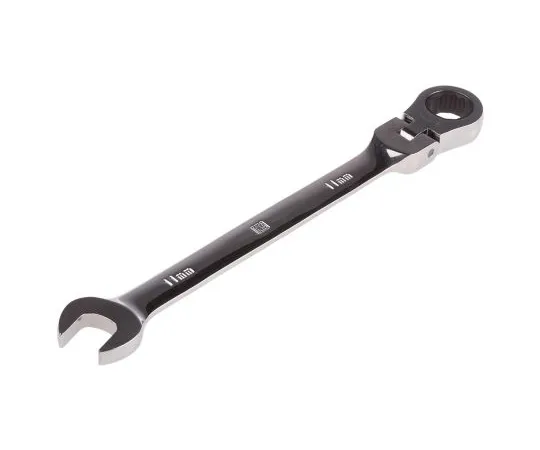 63-6671-90 RS PRO Metric 11 mm Chrome Combination Ratchet Spanner 487-185