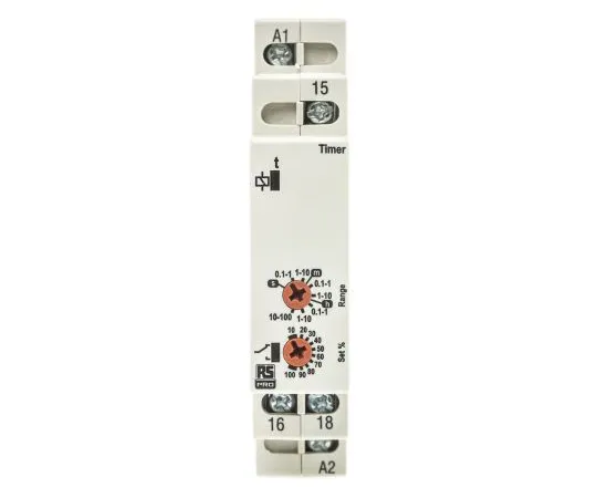 63-6743-06 RS PRO SPDT Multi Function Timer Relay, ON Delay, 12 → 230V ac/dc, DIN Rail Mount 102-6124