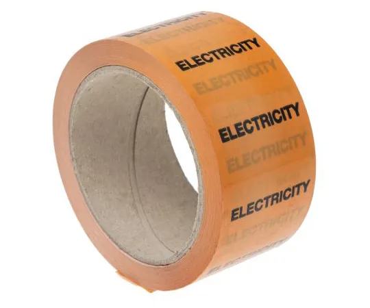 63-6720-05 RS PRO Orange PP, Vinyl Pipe Marking Tape, text Electricity, Dim. W 50mm x L 33m 711-435