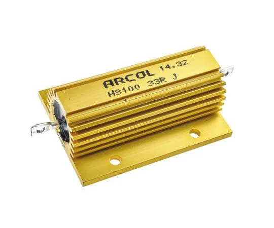 63-7351-50 Arcol HS100 Series Aluminium Ho***d Axial Wire Wound Panel Mount Resistor, 33Ω ±5% 100W HS100 33R J
