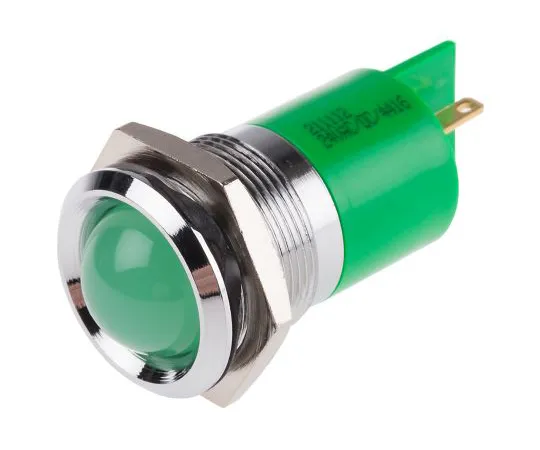 63-6587-17 RS PRO Green Indicator, 24 V ac/dc, 22mm Mounting Hole Size, Solder Tab Termination 211-112