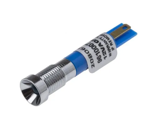 63-6584-66 RS PRO Blue Indicator, 12 V, 8mm Mounting Hole Size, Solder Tab Termination, IP67 208-065