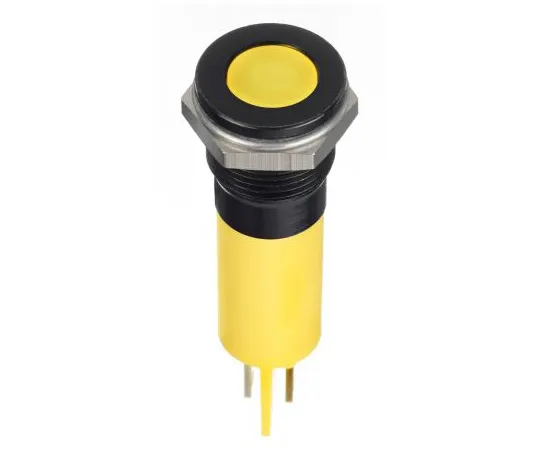 63-6950-51 RS PRO Yellow Indicator, 12 V dc, 12mm Mounting Hole Size, Faston, Solder Lug Termination, IP67 124-6410