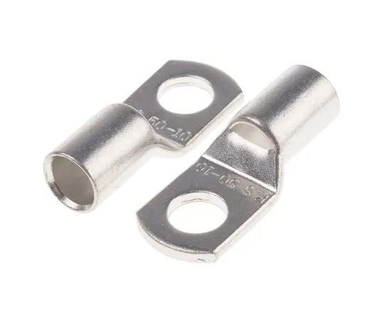 63-6977-76 RS PRO Uninsulated Crimp Ring Terminal, M10.5 (3/8) Stud Size to 50mm² Wire Size 125-1963