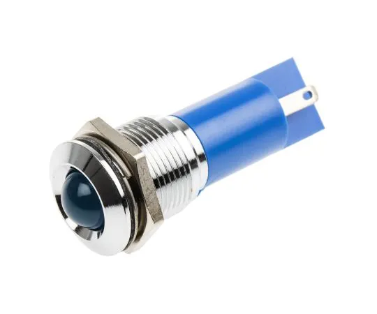 63-6581-55 RS PRO Blue Indicator, 12 V, 16mm Mounting Hole Size, Solder Tab Termination 203-947