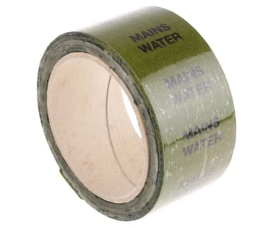 63-6719-98 RS PRO Green PP, Vinyl Pipe Marking Tape, text Mains Water, Dim. W 50mm x L 33m 711-378