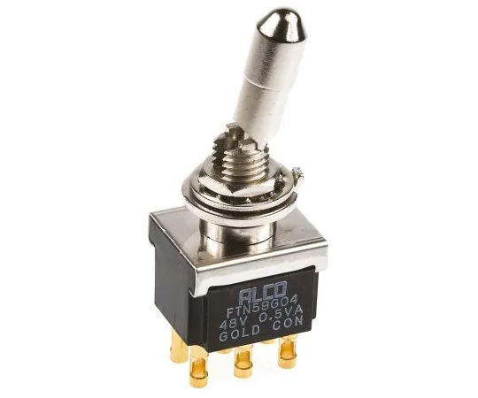 63-6618-23 Toggle Switch On-On DPDT Panel Mount 400 mA @ 20 V Solder Terminal FTN59G04
