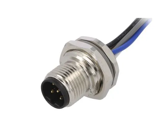 63-7041-29 TE Connectivity, T417 Series, Straight M12 to Unterminated Industrial Automation Cable Assembly, 5 Core 220mm Cable T4171010405-001