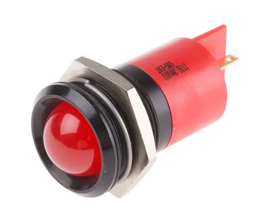 63-6581-23 RS PRO Red Indicator, 110 V ac, 22mm Mounting Hole Size, Solder Tab Termination 203-565