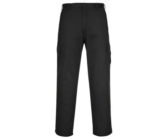 63-6960-37 RS PRO Black Men's Polycotton Tro***rs 36in, 46 Waist 124-8220