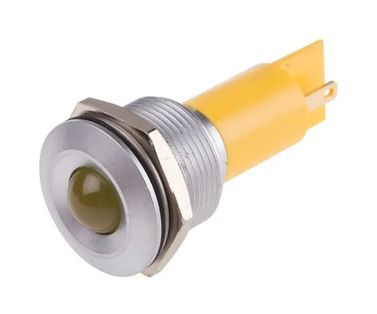 63-6583-53 RS PRO Yellow Indicator, 115 V dc, 230 V ac, 19mm Mounting Hole Size, Tab Termination 206-801