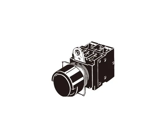 62-4755-96 Pushbutton switch (Round) (half guard type) (LED lighting decompression unit) (Round body type Φ22/25) A22L A22L-HR-T2-20A