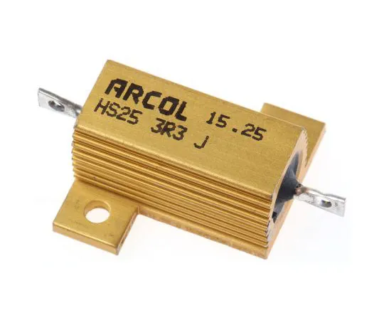 63-7349-39 Arcol HS25 Series Aluminium Ho***d Axial Wire Wound Panel Mount Resistor, 3.3Ω ±5% 25W HS25 3R3 J