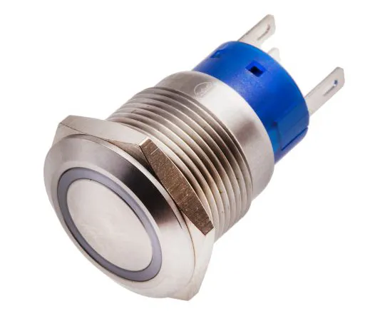 63-6775-06 RS PRO Single Pole Double Throw (SPDT) Latching Yellow LED Push Button Switch, IP67, 19.2 (Dia.)mm, Panel Mount, 250V ac 111-3770