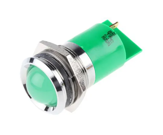 63-6584-27 RS PRO Green Indicator, 24 → 36 V dc, 22mm Mounting Hole Size, Tab Termination 207-450