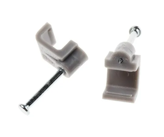 63-6599-75 RS PRO Cable Clip Grey Nail PE Rectangular Cable Clip 233-613