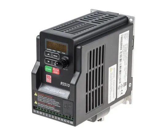 63-6831-84 RS PRO Inverter Drive, 1-Phase In, 0.01 → 599Hz Out, 0.4 kW, 230 V ac, 7.2 A 122-3410