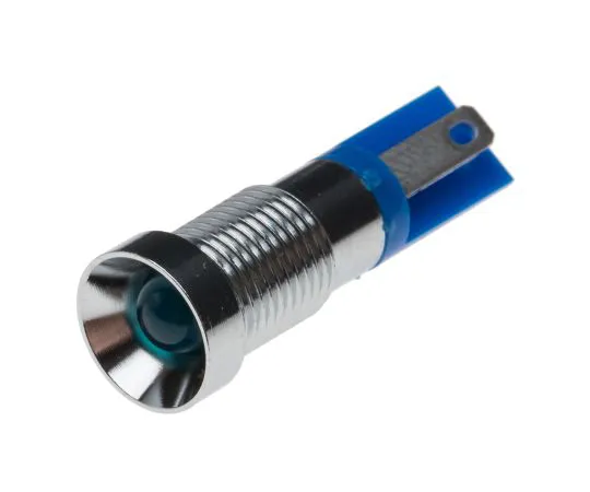 63-6583-01 RS PRO Blue Indicator, 2 V dc, 8mm Mounting Hole Size, Solder Tab Termination 206-104