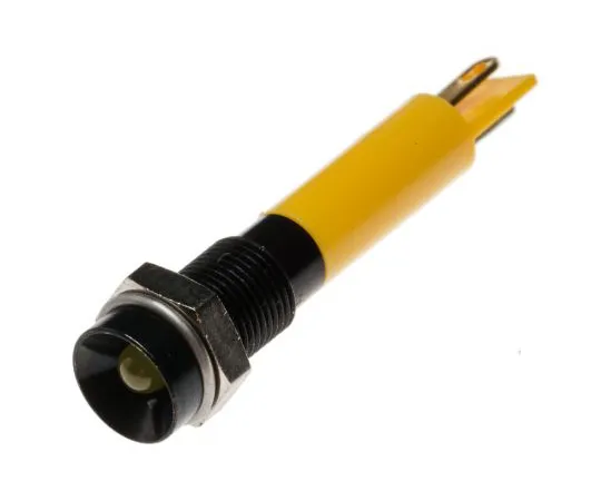 63-6583-15 RS PRO Yellow Indicator, 12 V dc, 6mm Mounting Hole Size, Solder Tab Termination 206-306